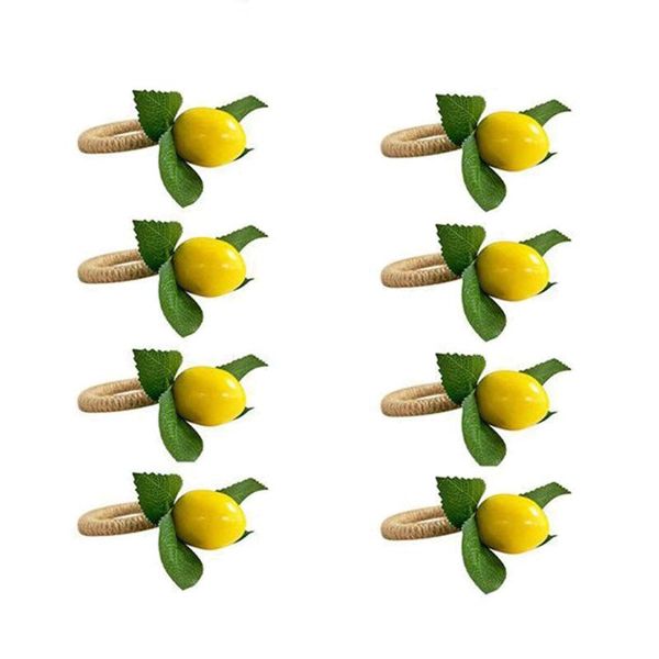 

napkin rings 8pcs simulation plant ring fruit meal buckle el model room