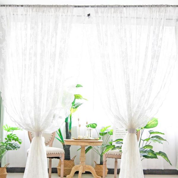 

curtain & drapes white lace sheer for kitchen window cabinet roman short valance delicate wave bottom elegant scarves home decor