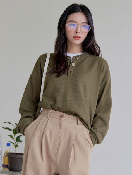 

dazy solid half button sweatshirt 361c#, White;black