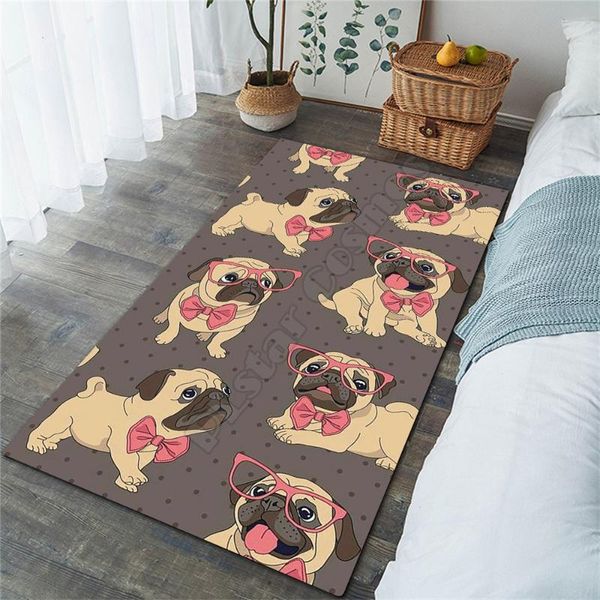 

carpets funny pug mon area rug 3d all over printed non-slip mat dining room living soft bedroom carpet 06