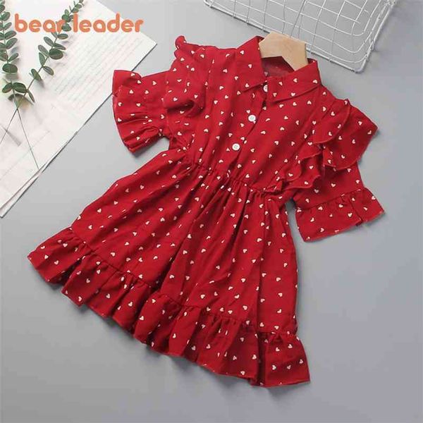 Bear Leader Ragazze Costumi casual Moda estiva Baby Abiti a pois Bambini Principessa Abiti fantasia Bambini Abiti carini 2-6Y 210708