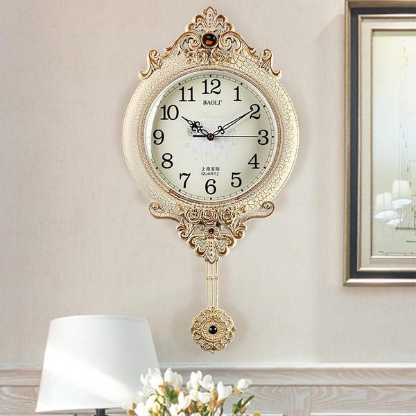 

wall clocks nordic swing simple modern mute clock living room decoration creative quartz reloj pared decorativo