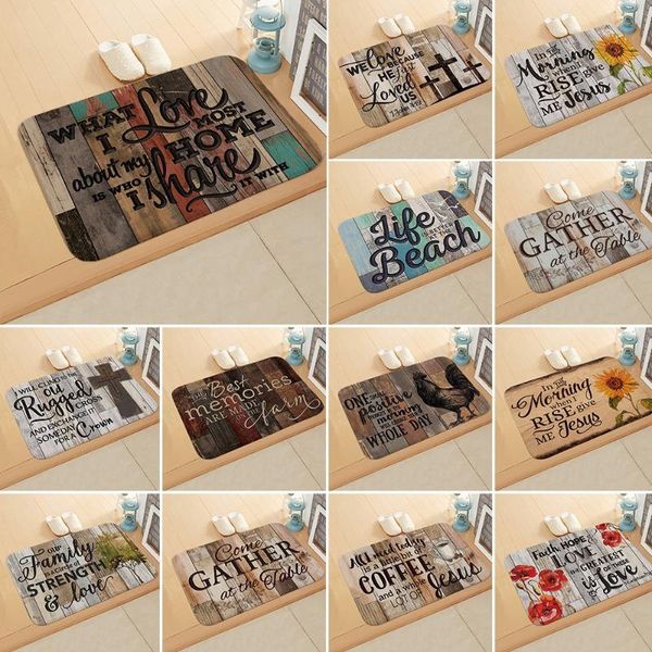 

anti-slip carpet indoor printed decoration area rugs living room bedroom bedside bay window sofa floor decor mat 40*60cm carpets