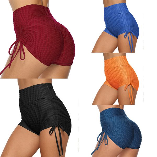 

plus size women yoga shorts elastic waist running bandage short pants solid color sport fashion summer clothing bodycon fitness pant s-2xl 4, White;black