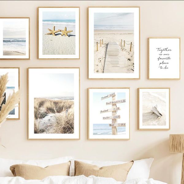 

paintings dandelion reed starfish conch beach grass wall art canvas painting nordic posters and prints pictures for living room decor