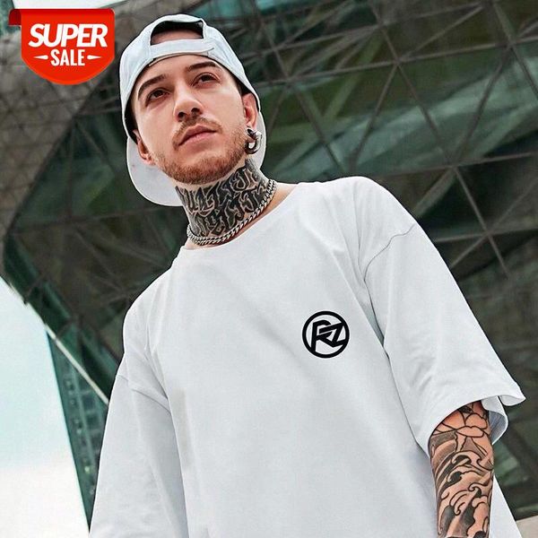 

european and american hip-hop trendy brand half-sleeved plus size fat men's short-sleeved t-shirts shirts couples niche design sense #h, White;black
