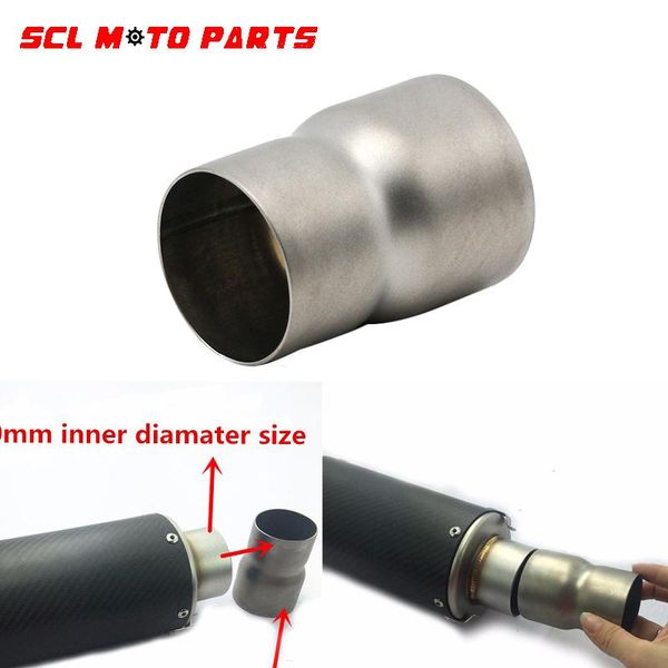 

motorcycle exhaust system alconstar-racing connector connecting link down pipes 28mm to 51mm 60mm convertor adapter stainless steel