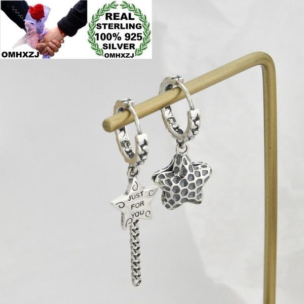 

other omhxzj wholesale he38 european fashion fine woman birthday party gift vintage star tassel 100% 925 sterling silver drop earrings, Golden;silver