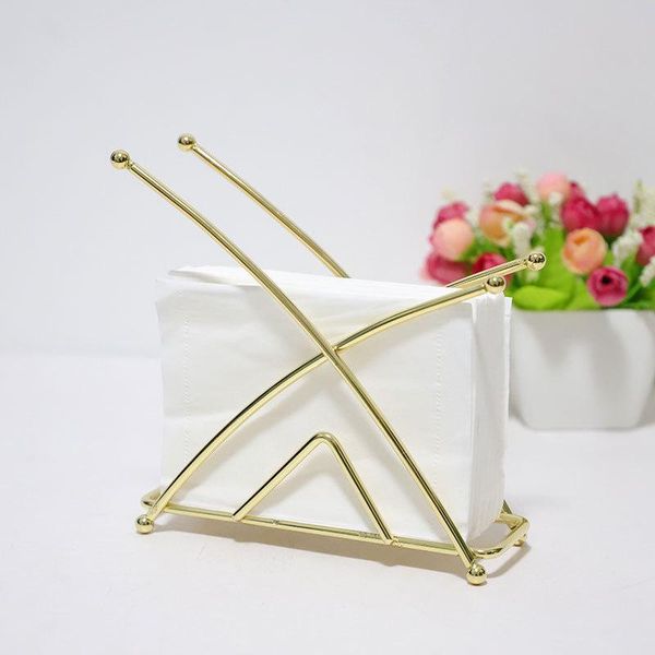 

tissue boxes & napkins 1pc tablenapkin holder dispenser stand dinner table organizer golden dining gold wrought iron paper towel clip