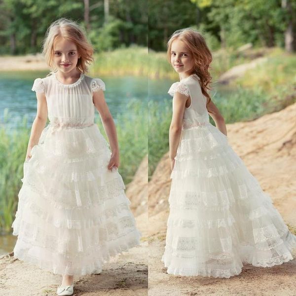 

girl's dresses pretty princess girl birthday party 2021 cap sleeves a line beautiful flower dress for beach garden country wedding, Red;yellow
