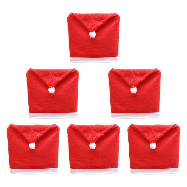 

santa claus hat chair covers chirstmas caps back slipcovers red hats decors for holiday party christmas ornament