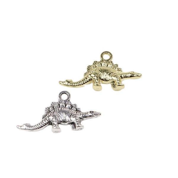 

charms eruifa 20pcs 25*10mm arrive dinosaur zinc alloy necklace earrings fashion jewelry handmade diy pendant 2 colors, Bronze;silver