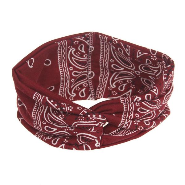 

women yoga sport elastic floral hair band headband turban twisted knotted accessories for bands