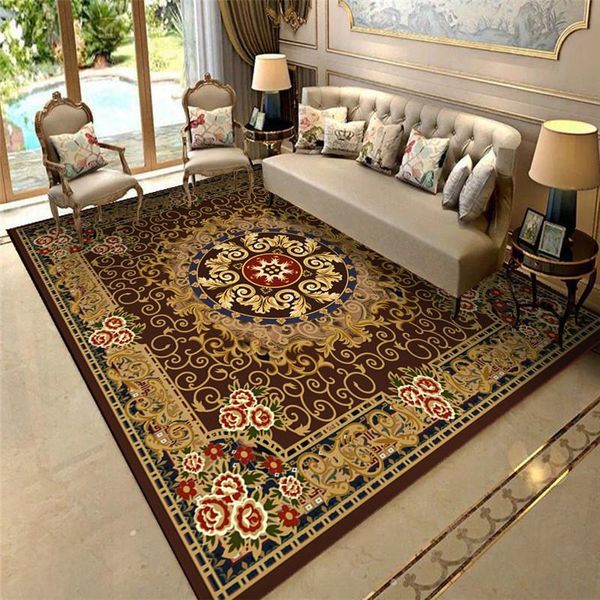 

carpets anti-skid carpet in the living room rug bohemian retro style decoration bedroom girl mat light luxury home decor