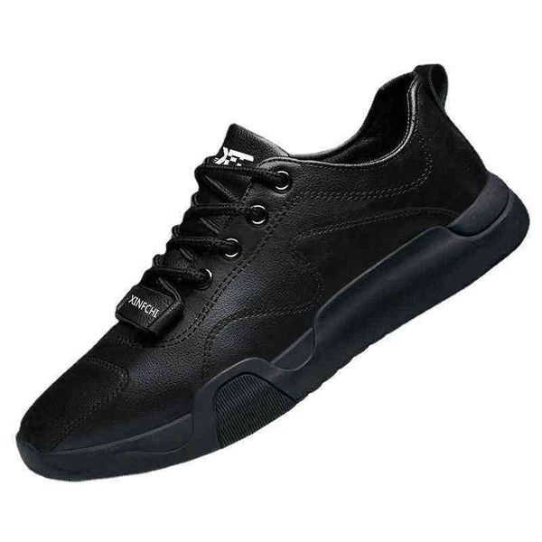 

autumn leather casual sho sports running lace up student lightweight breathable dad
