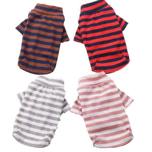 

dog apparel pet striped pajamas leisure vest dogs clothing coat puppy cat shirt for chihuahua tshirt xs-xxl