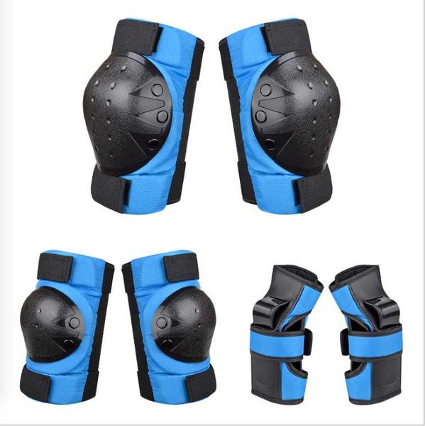 

knee pads set bicycle skateboard skates roller skating protective gear 6-piece elbow &, Black;gray