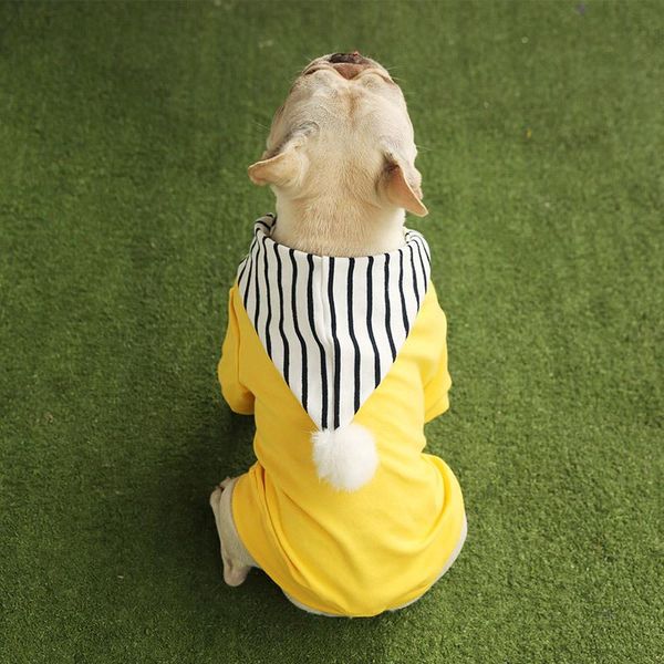 

dog apparel pet cothes cat hoodie winter warm stripe cap clothes for dogs coat cotton clothing cute pets
