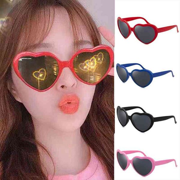 

night glasses party wear accessory heart shape effect diffraction glasses women interesting special effects eyeglasses, White;black