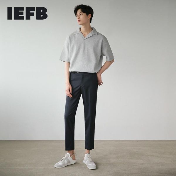 

men's polos iefb short sleeve causal clothing summer korean fashion grey shirt pullover militaire homme 2021 9y7696, White;black