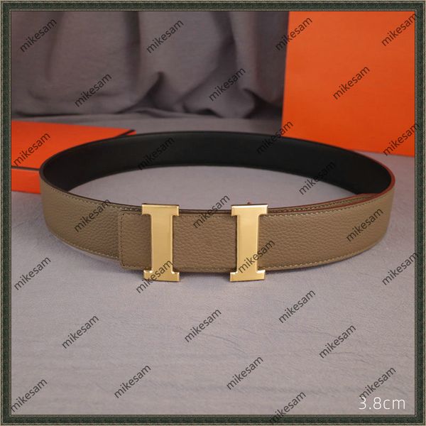 

2021 fashion gÃ¼rtel belt designer belts waistband men women genuine cowskin belt h golden letter buckle luxury cintura ceintures width 3.8cm, Black;brown