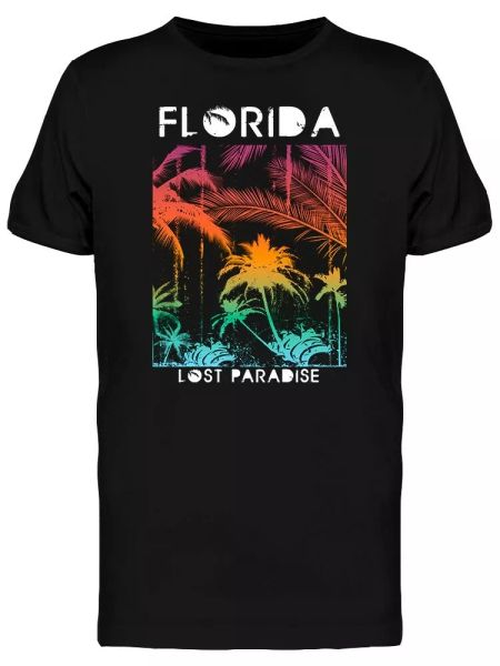 

summer beach retro style florida men's tee -image by shutterstock, White;black