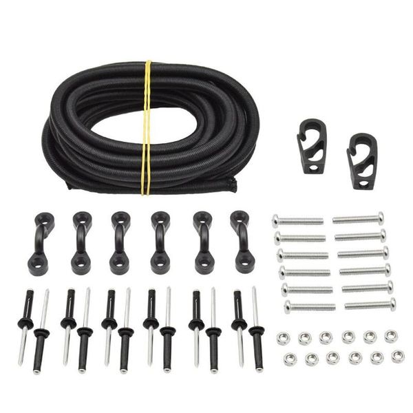 

rafts/inflatable boats 1 set kayak canoe elastic ope string c rings hooks screw for inflatable surfing boat sport accessories equipment