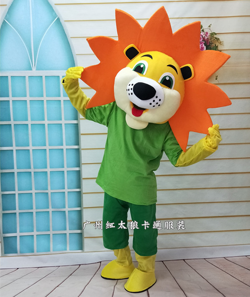 

mascot costumes mascoct lion custom fancy costume anime halloween carnival christmas fancy party accessories toys birthday gifts, Red;yellow