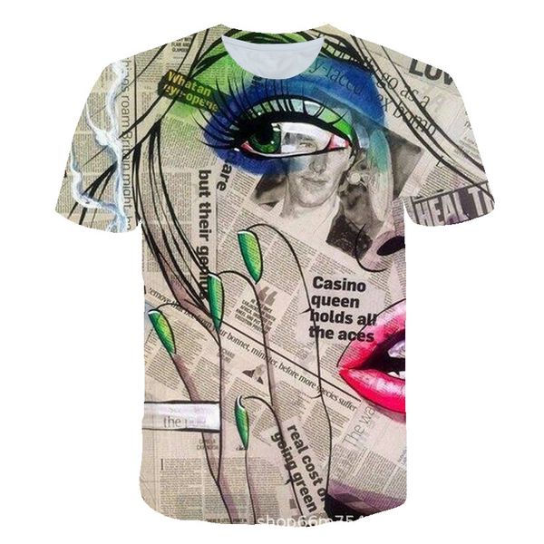 

eye pattern men 3d print t-shirt graphic optical illusion short sleeve party streetwear punk & gothic round neck summer, White;black