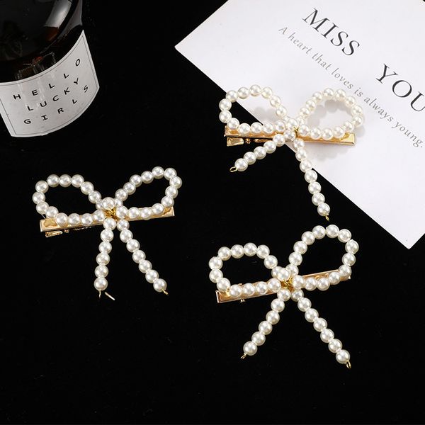 

girl's red pearl cute butterfly hairpin clip hair accessories, Golden;silver