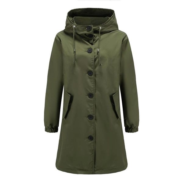 

women's trench coats 2021 autumn jackets casual drawstring single breasted long slim female elegant solid sleeve coat, Tan;black