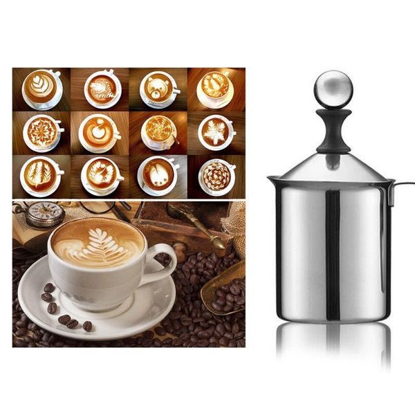 

manual milk frother stainless steel foam coffee creamer multifunctional mixer n1ha filters