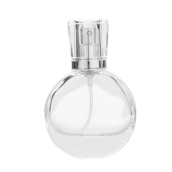 

1pc 25ml mini clear glass spray perfume bottle refillable atomizer aluminum scent pump bottles empty cosmetics container storage & jars