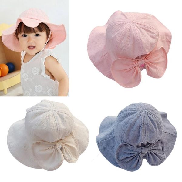 

wide brim hats sweet cute solid color basin hat bucket bow sunprotect princess fisherman big foldable wild spring & summer, Blue;gray