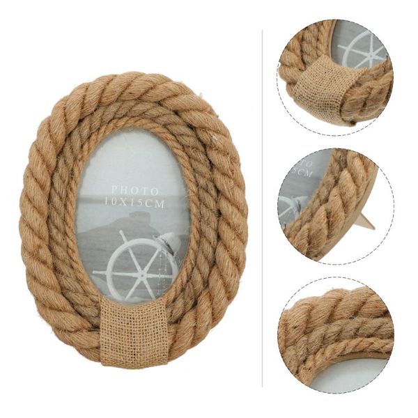 

frames rope decorative picture frame 6 inches po pretty wood holder