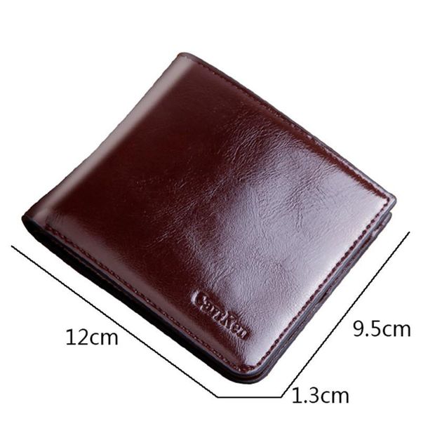 

wallets 2021 men's short zipper wallet oil wax leather button men retro factory us dollar clip multi card position, Red;black