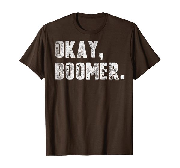 

vintage okay, boomer gift t-shirt, White;black