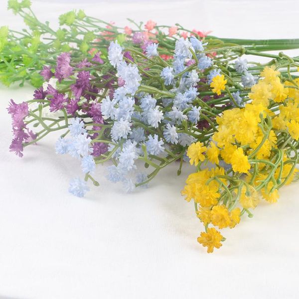 

artificial baby's breath flower gypsophila fake silicone plant for wedding home el party decorations 6 colors decorative flowers & wrea