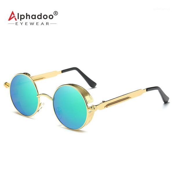 

classic circle mirror coating sunglass a306 sunglasses, White;black