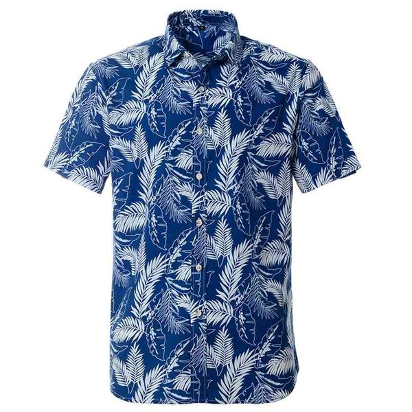 

100% cotton hawaiian printed men's shirt us size regular fit short sleeve beach hawaii european 210721, White;black