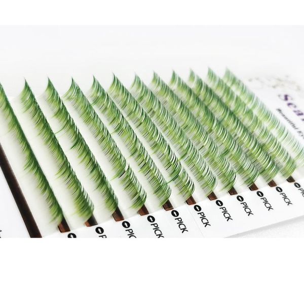 

false eyelashes color grafting eyelash 8-13mm mink hair personalized extension makeup tool ombre white pink green blue