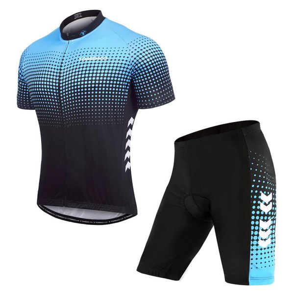 

racing sets tomshoo men's summer short suits cycling jersey with 5d gel padded riding shorts quick dry for outdoor biking, Black;blue