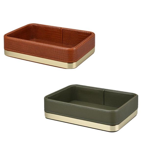 

kitchen storage & organization leather tray rectangular jewelry display board cosmetic box desksundries decorative
