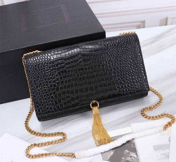Top-Qualität Damen Handtaschen Geldbörsen Quaste Schulter-Clutch-Taschen Luxus-Designer 354119 24-14.5-5