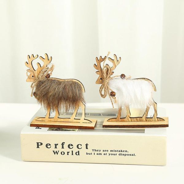 

christmas decorations wooden deer ornaments deskwindow display table simulation reindeer decoration ornament