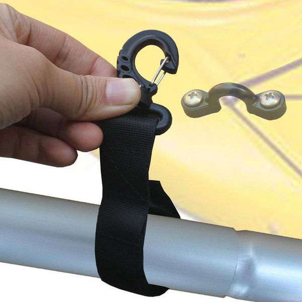

accessories 2 pieces black nylon paddle clips holder kayak canoe boat dinghy adhesive fastener strap for easy adjustment