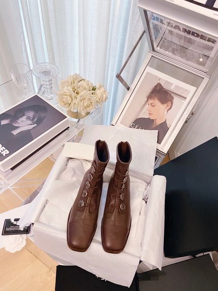 

women leather ankle boots wonderland ranger temperament leisure lady buckle canvas strap lace-up rubber outsole flat bootie high-end quality, Black