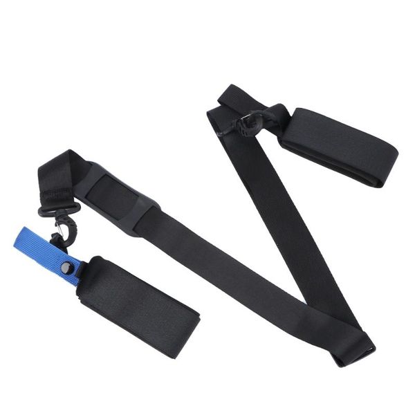 

snowboard carry strap adjustable ski shoulder accessory back support, Black;blue