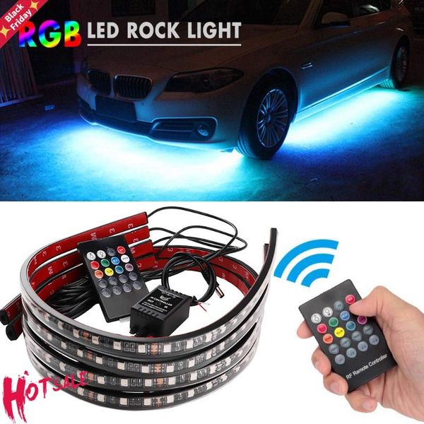 

car underglow flexible strip led rgb decorative atmosphere lamp app/remote control underbody system neon light interior&external lights