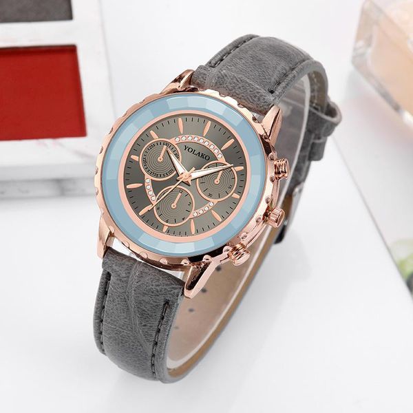 

wristwatches three eye women watch casual business fashion quartz leather strap band wristwatch female clocks for men relogio masculino, Slivery;brown